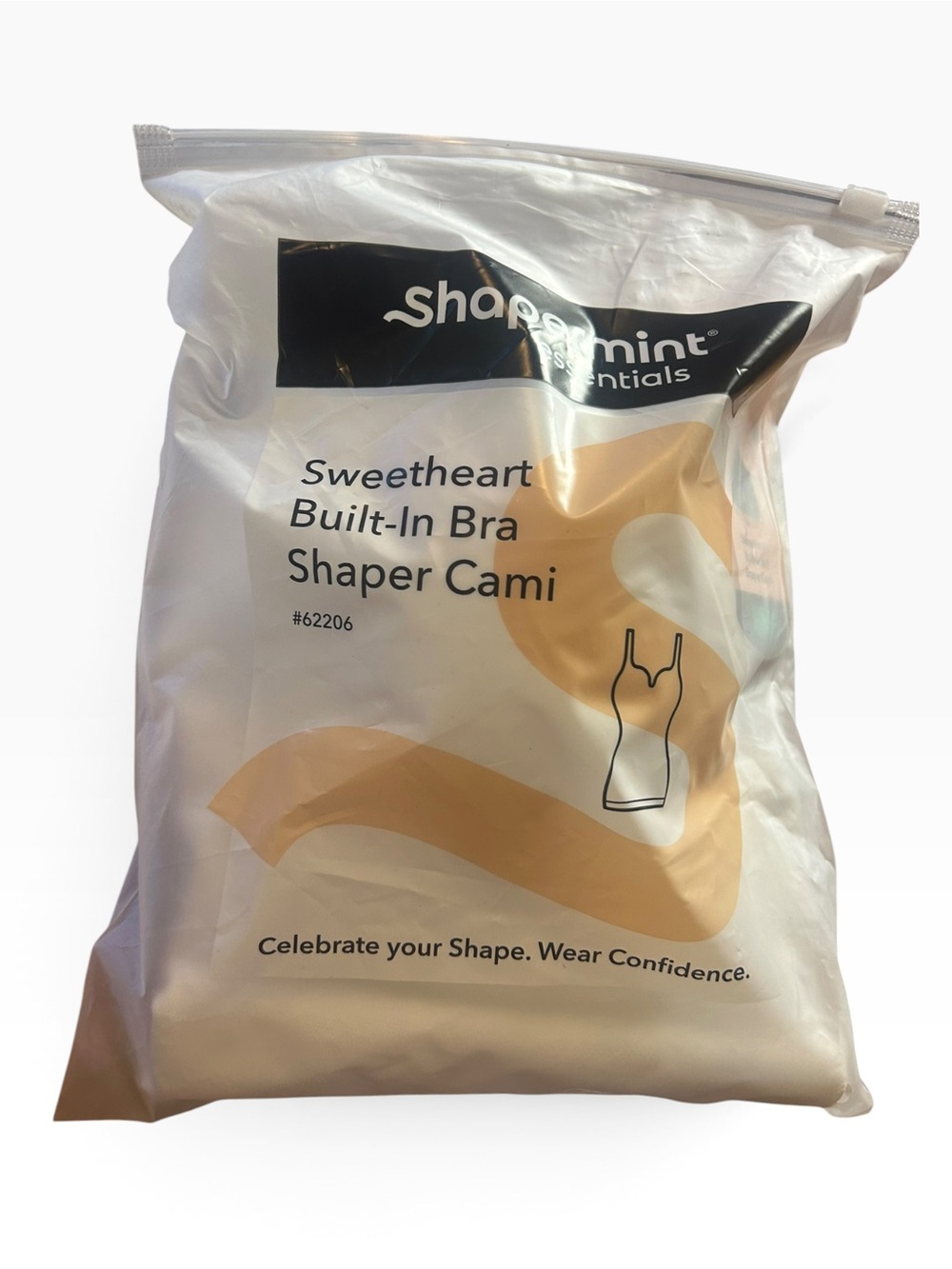 Shapermint Sweetheart Built-In Bra Shaper Cami - Cream/White Packaging